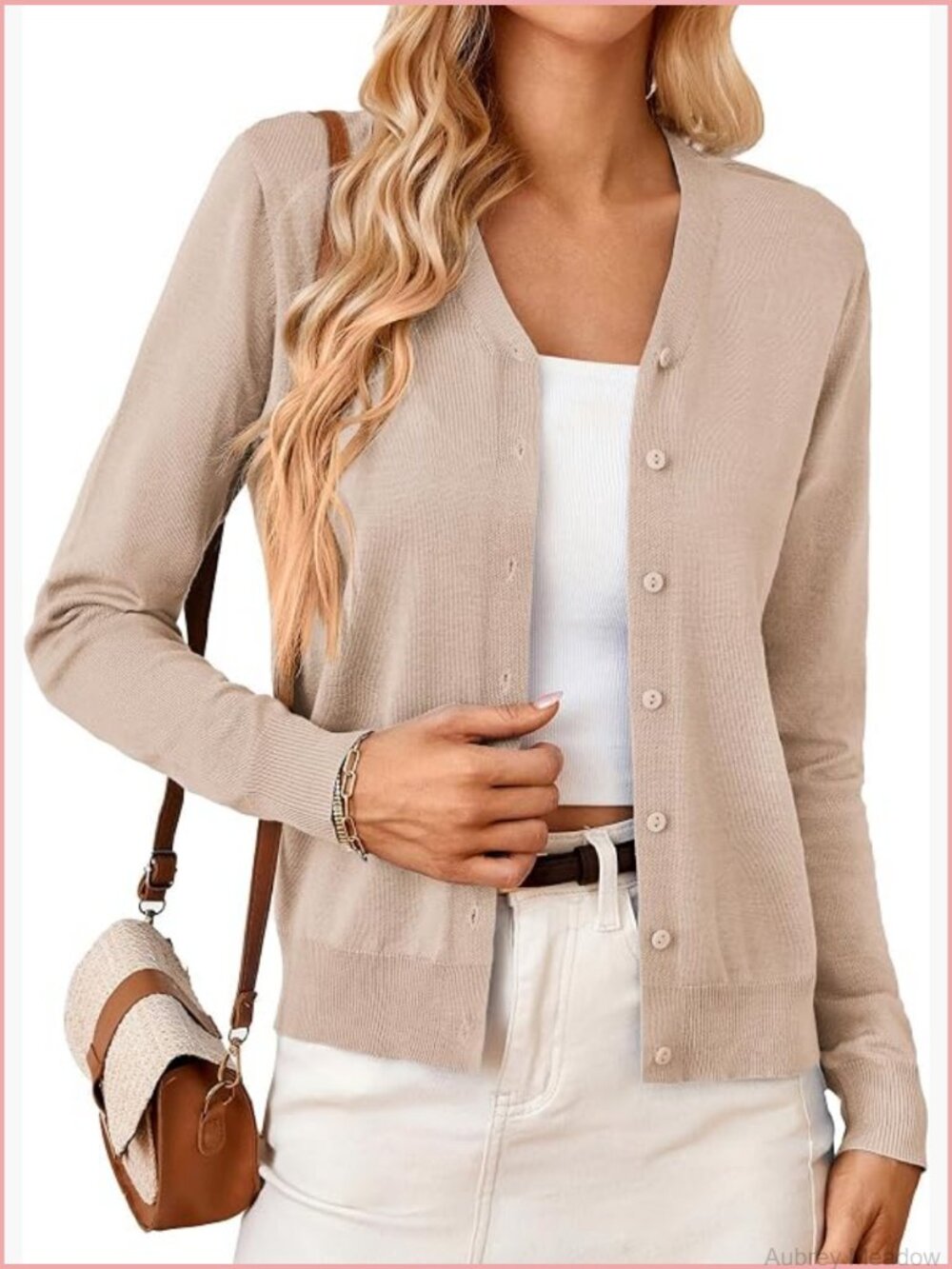 Women Lightweight V-Neck Button Down Cardigan Sweater - Picture 1 of 7